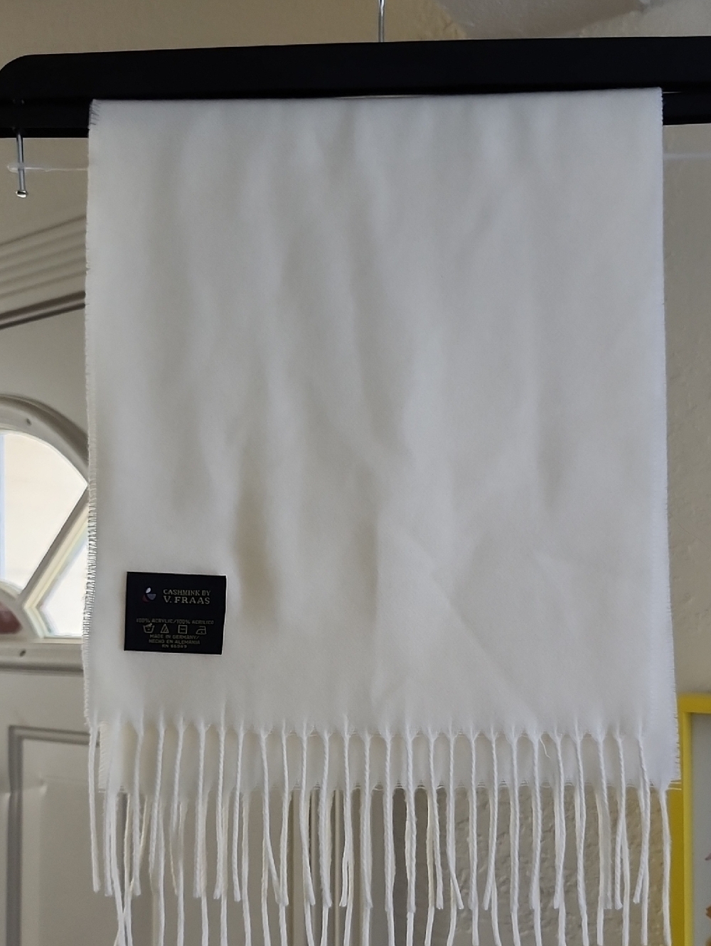 V. Fraas Cashmink Solid Scarf - Ivory / Off-White - Made in Germany Super Soft